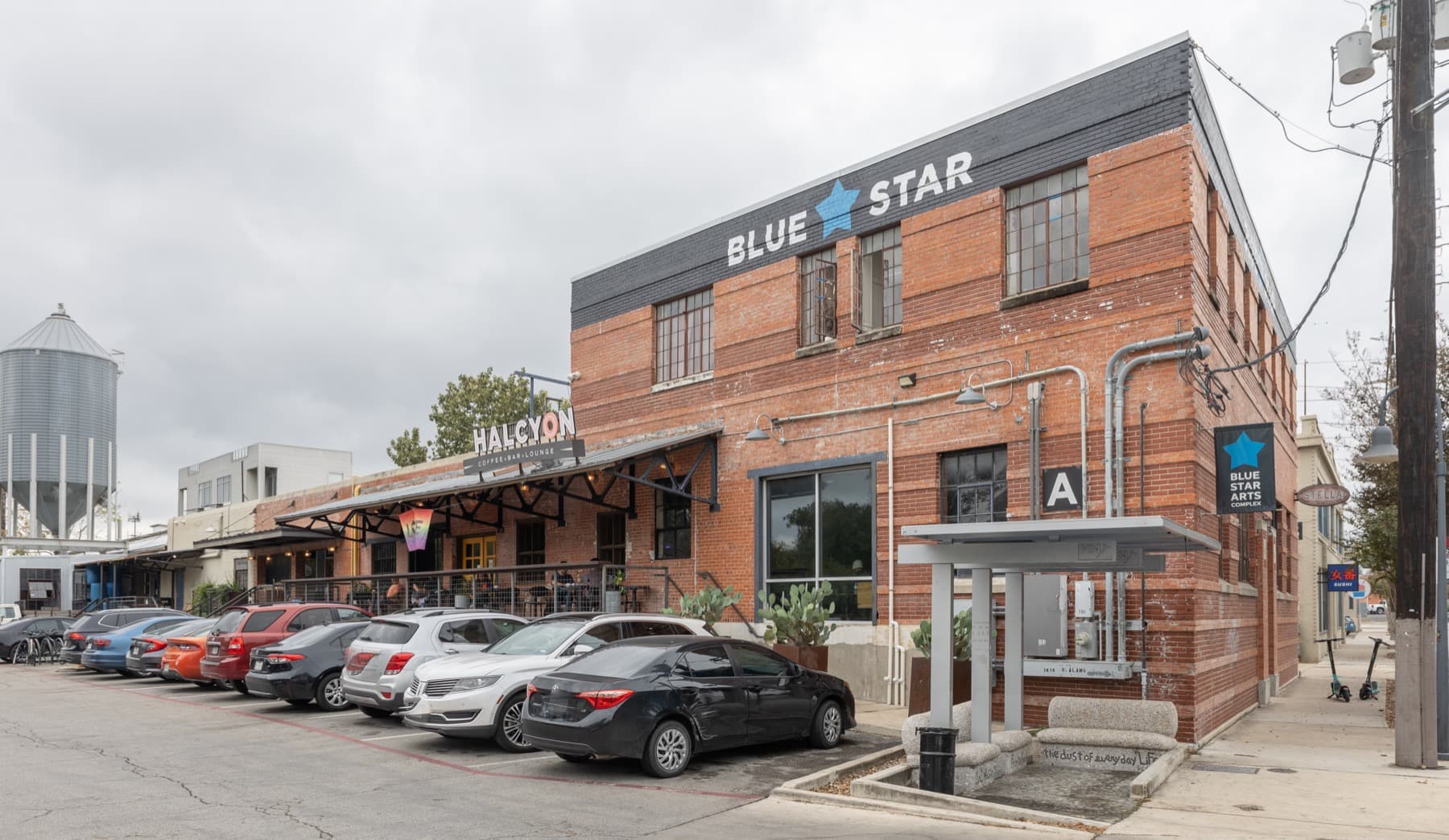 Blue Star District buildings and street scene in Southtown San Antonio