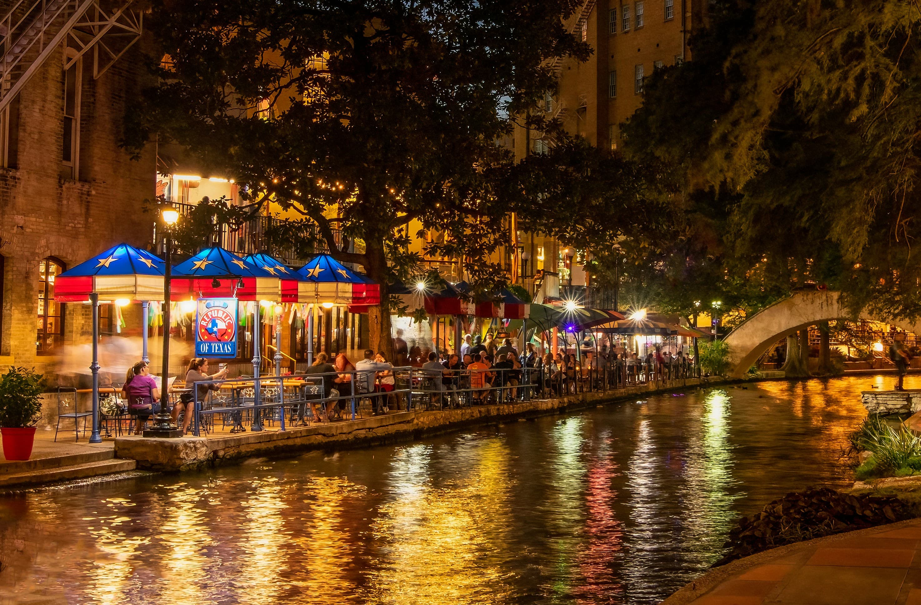 San Antonio River Walk during the evening